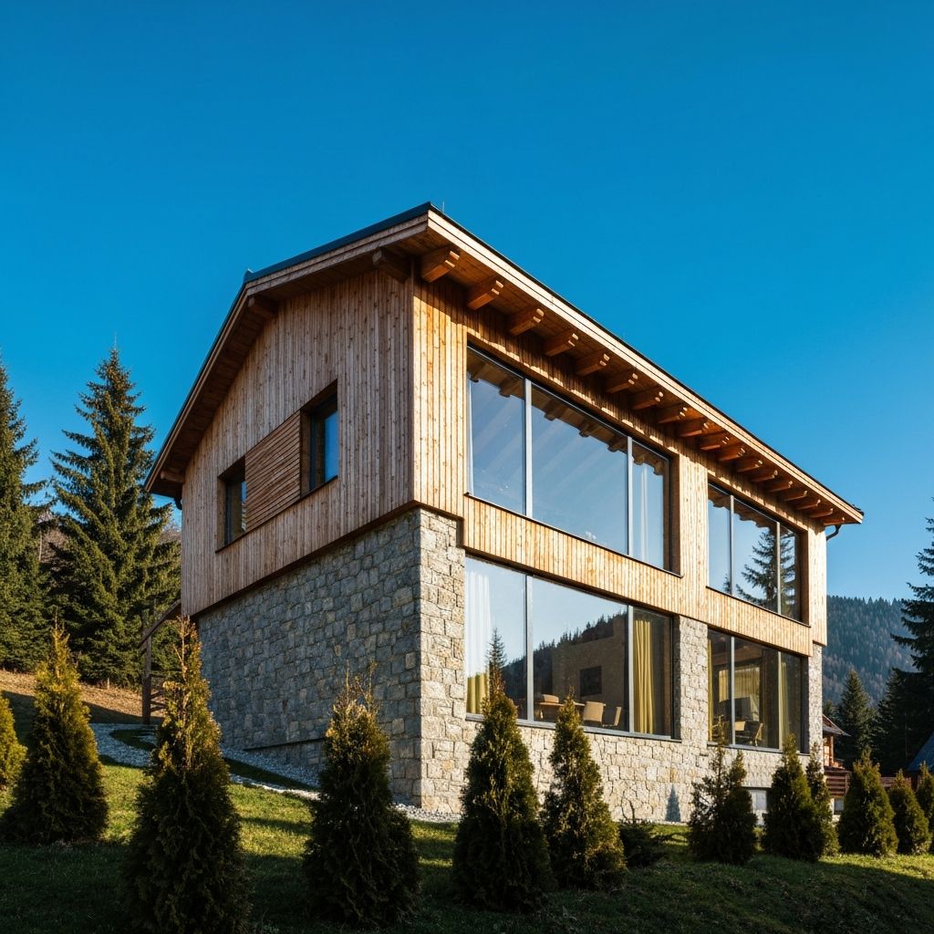 Fațada exterioară a pensiunii Vatra Lepșei