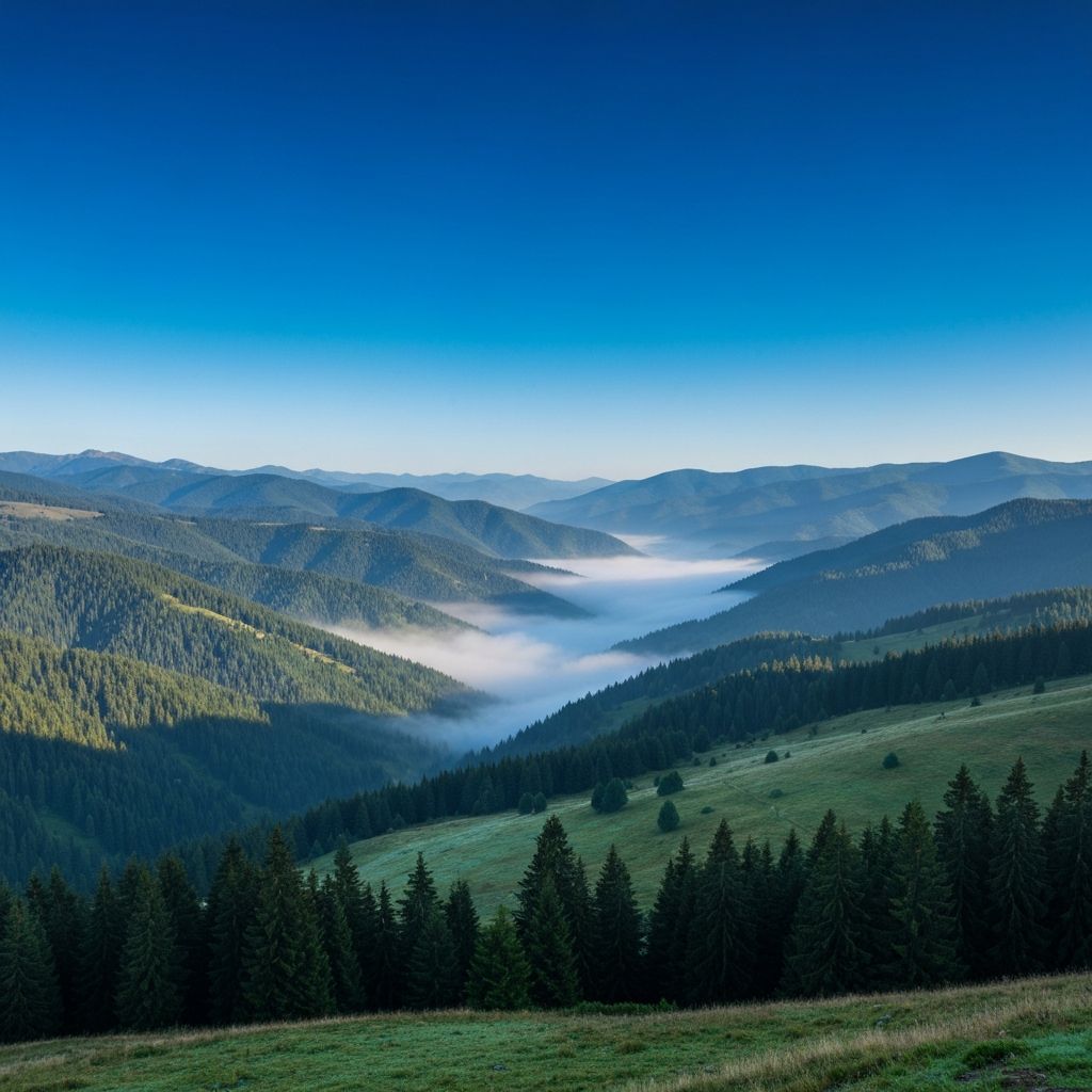 Panoramă montană de pe terasă